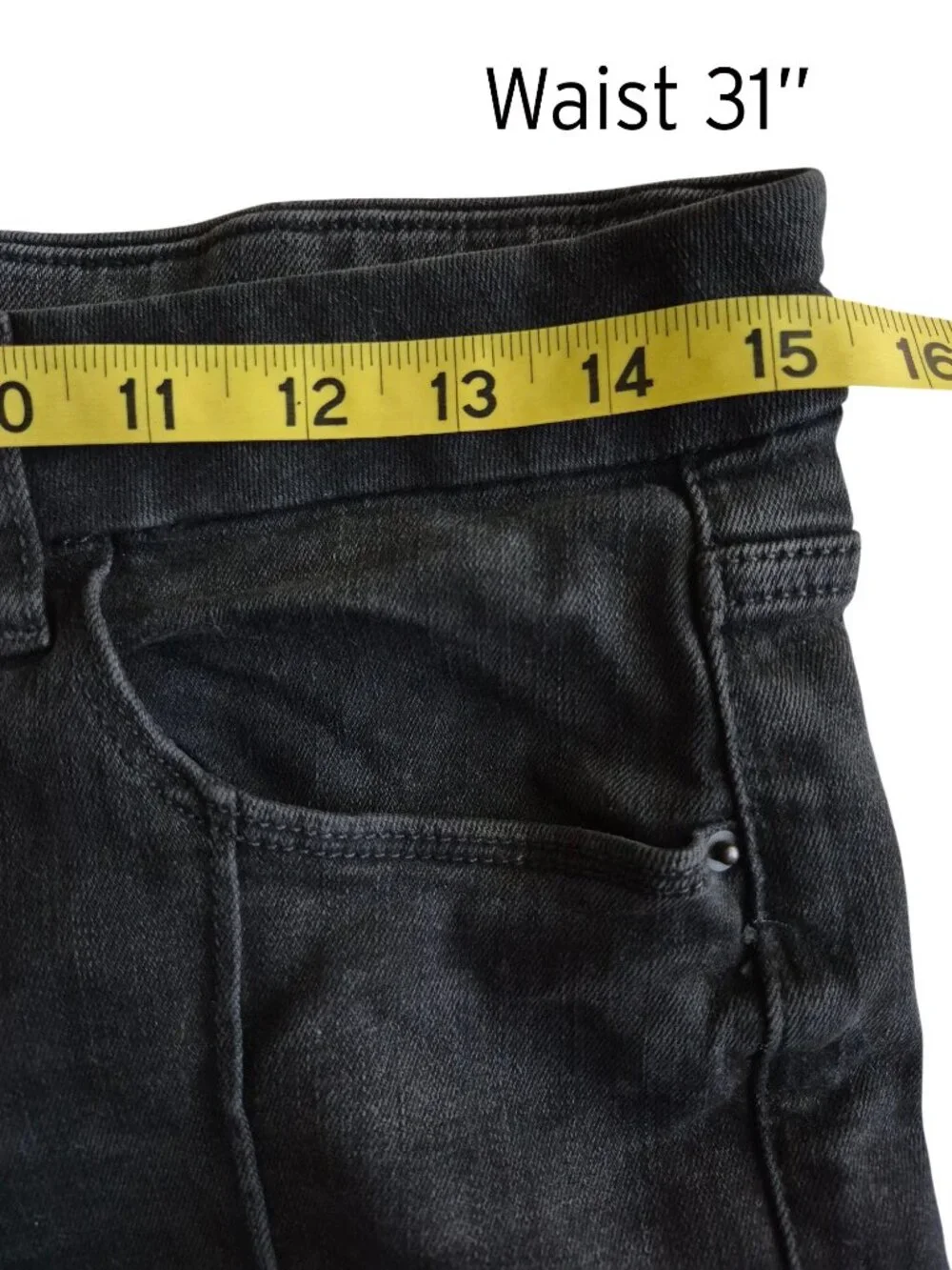 Ryegrass High-Waisted Flare Front Seam Black Jeans Size 10